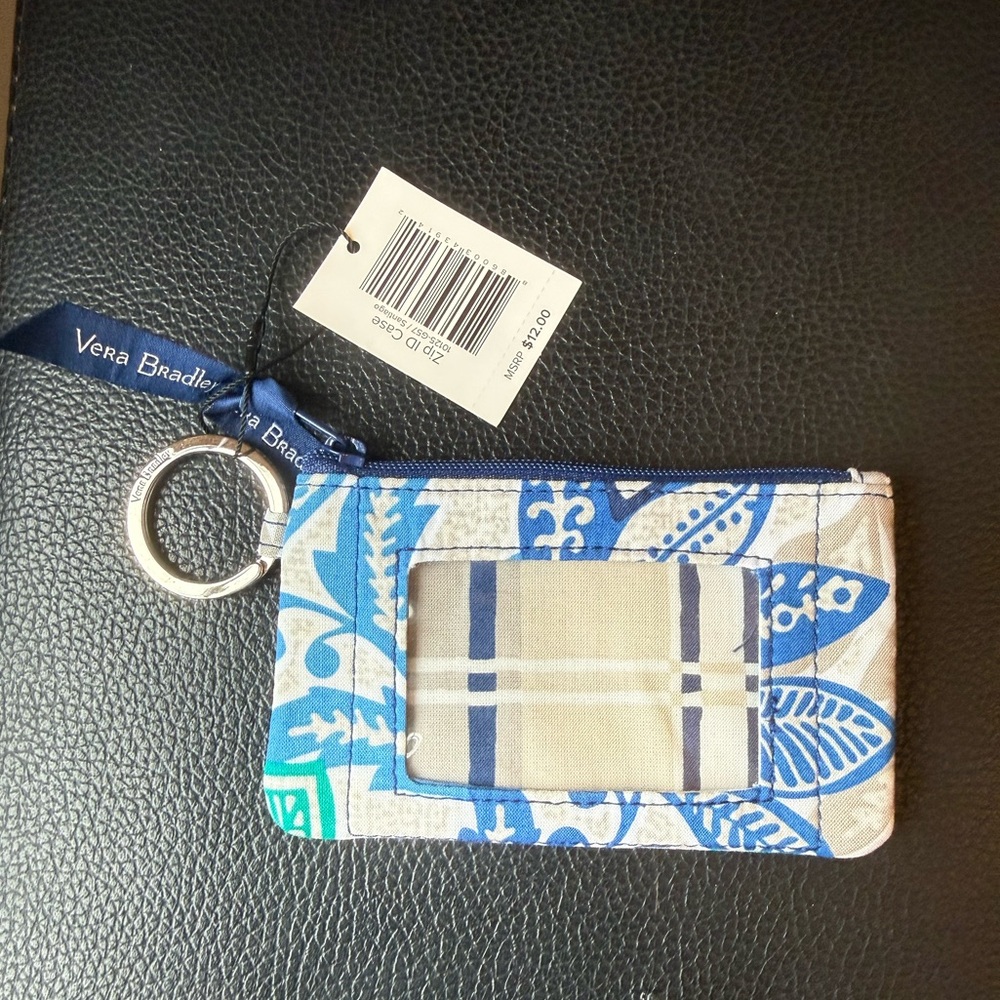 Vera Bradley Blue and Cream Pouch